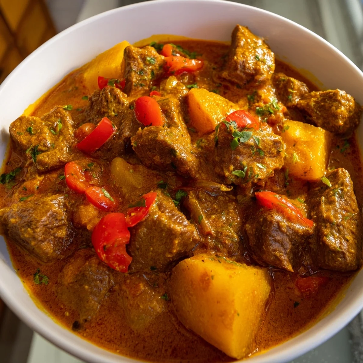 Hearty Hungarian Goulash, a flavorful stew with soft beef and egg noodles, perfect for a cozy supper.