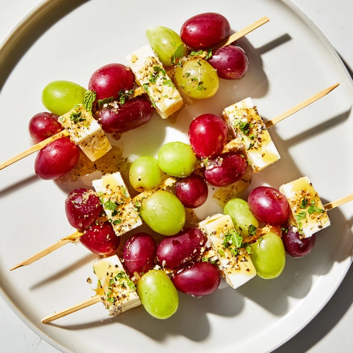 Sparkling Grape Cheese Skewers