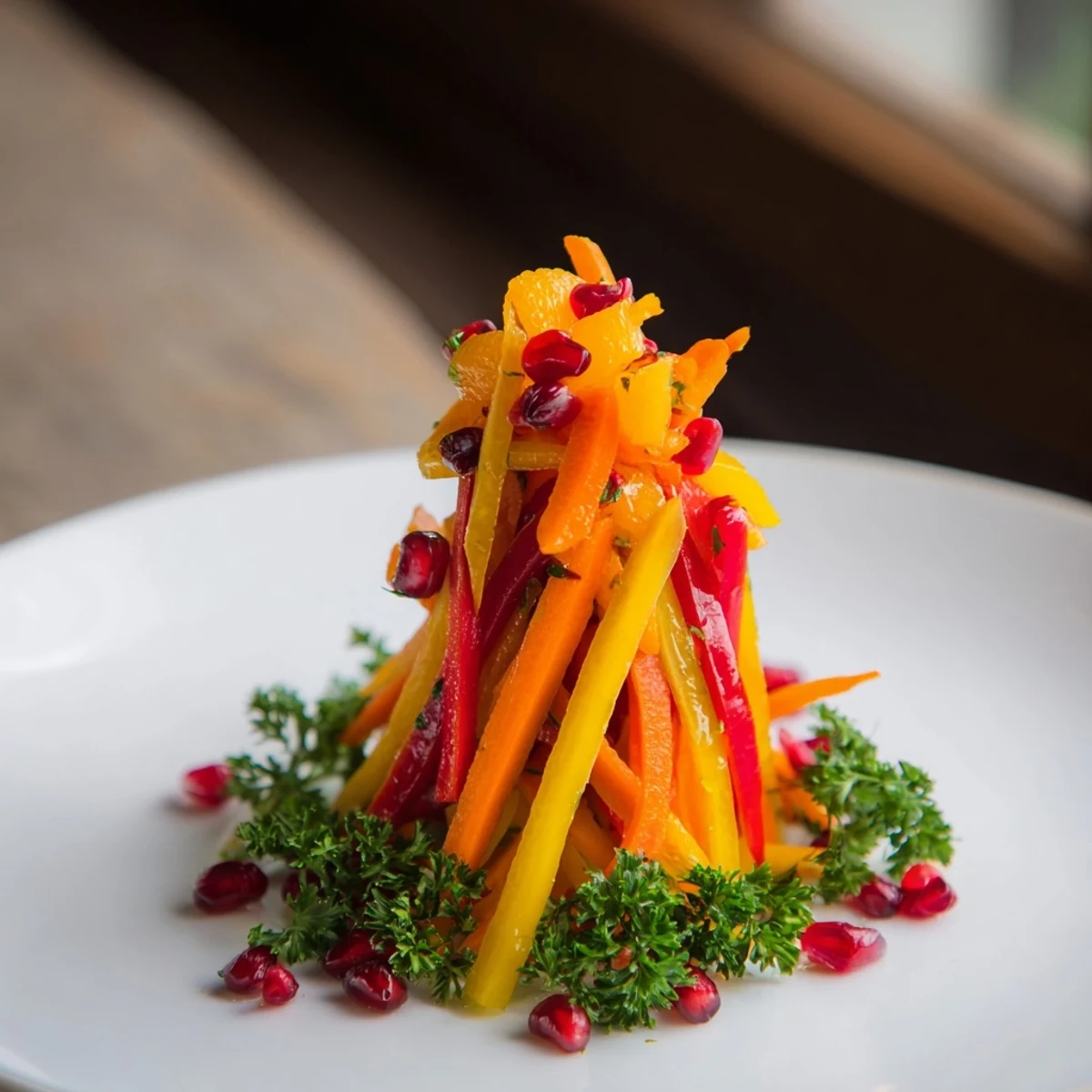 Vibrant Bonfire Warmth Centerpiece, featuring carrot flames and pepper embers, perfect for appetizers and gatherings.