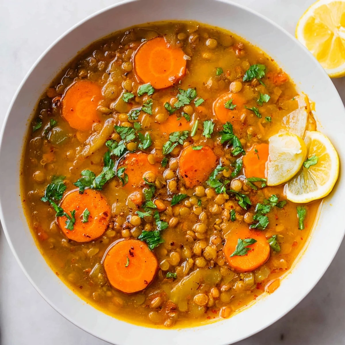 Spiced Carrot Lentil Soup