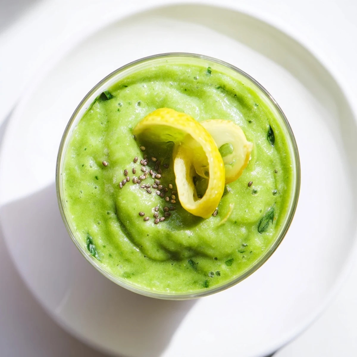 Spinach Avocado Smoothie: A thick, green, healthy smoothie with blended avocado and refreshing spinach.