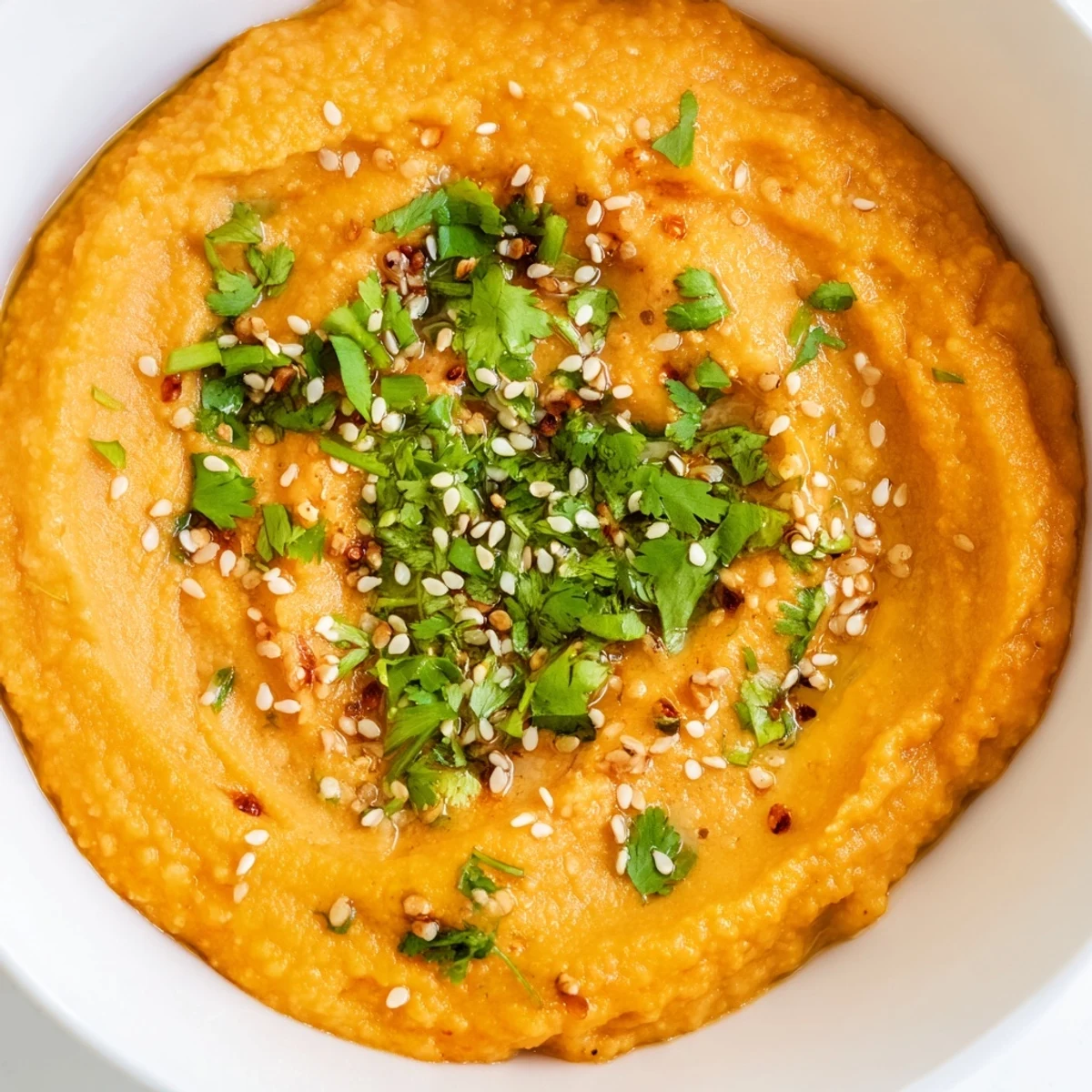 Homemade Carrot Ginger Dip with roasted carrots and fresh ginger, perfect for a healthy gluten-free appetizer.