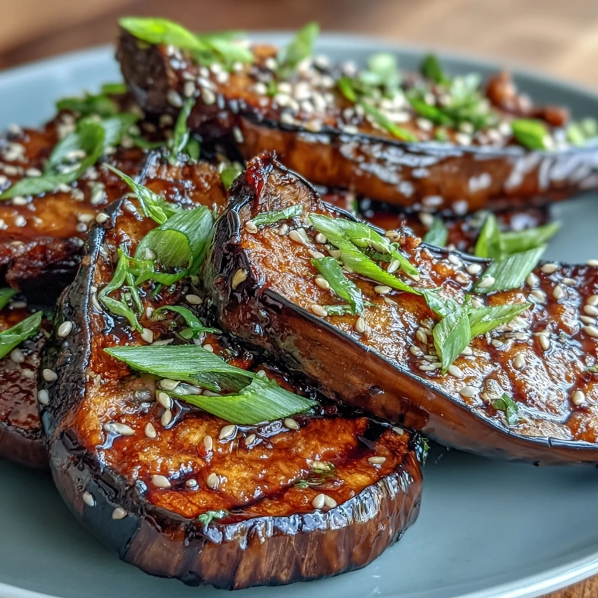 Roasted Miso Glazed Eggplant, perfectly broiled with caramelized sweet-savory glaze.