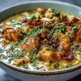 A spoonful of golden easy chicken curry served over fluffy white rice for dinner.  