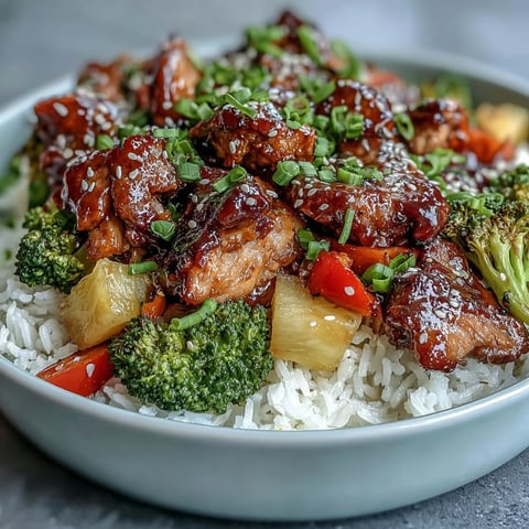 Teriyaki Chicken and Rice Bowl features tender chicken glazed in glossy sauce over fluffy rice and crisp vegetables.