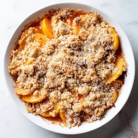 Peach Ginger Crumble Delight