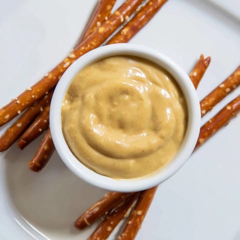 Pretzel Rods Hot Mustard Dip
