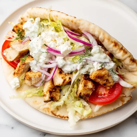 Greek Chicken Souvlaki Wraps