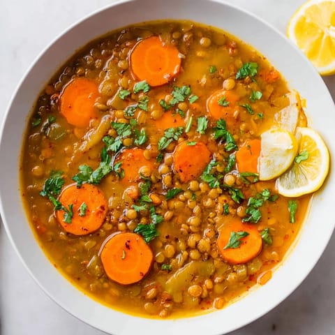 Spiced Carrot Lentil Soup