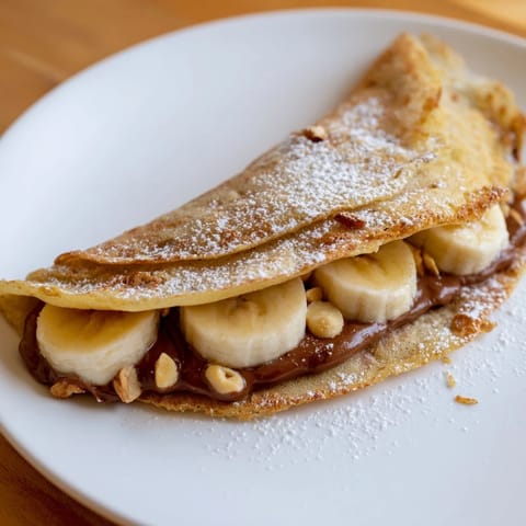 Banana Nutella Folded Tortilla