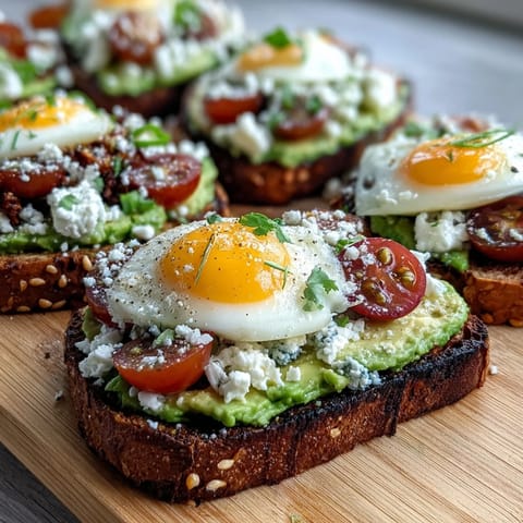 Spring Brunch Avocado Toast Board with colorful toppings and fresh microgreens. A vibrant, customizable platter for a relaxed weekend meal.  