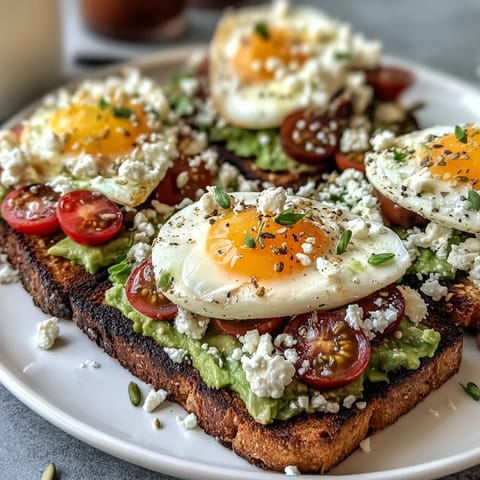 Creamy avocado spread on toasted sourdough with radishes, cherry tomatoes, and crumbled feta. Perfect for sharing at springtime gatherings.  