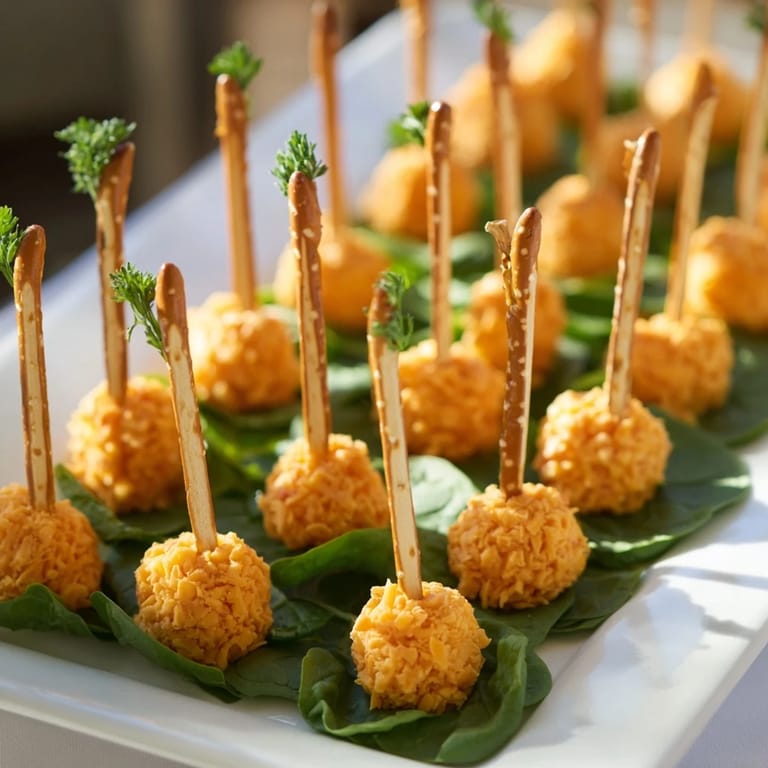 The playful Pumpkin Patch appetizer featuring inviting, round snacks, perfect for autumn gatherings and parties.