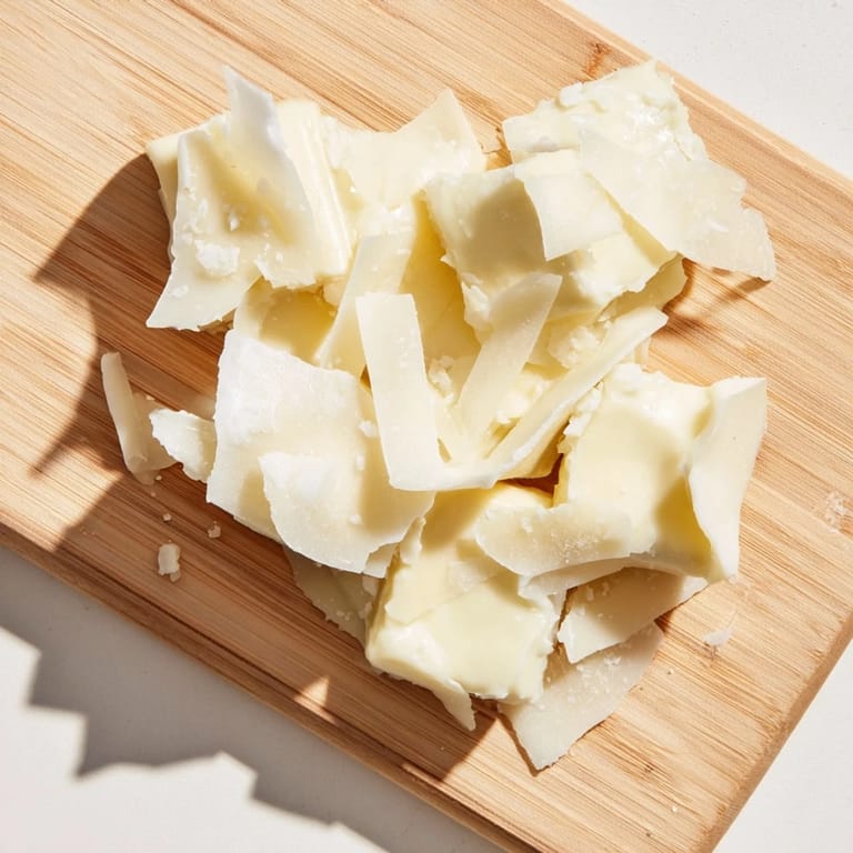 The Arctic Tundra: Delicate white chocolate ice sheets paired with salty parmesan shards, beautifully arranged.