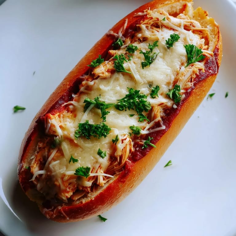 Fresh parsley garnish highlights this hearty Italian-American main dish, perfect for a family dinner or appetizer.