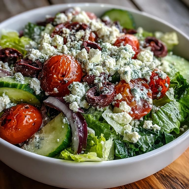 Ready-to-serve Greek Salad Bowl dressed in zesty Greek vinaigrette, perfect alongside warm pita bread.