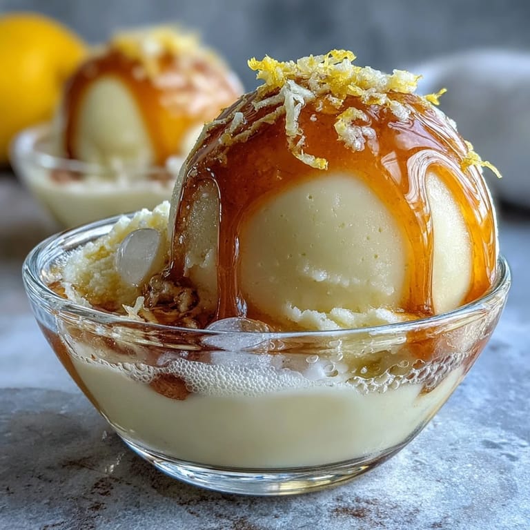 Refreshing Limoncello Sorbet Float with Sparkling Water, featuring tangy lemon sorbet topped with bubbly lemon-flavored sparkling water.