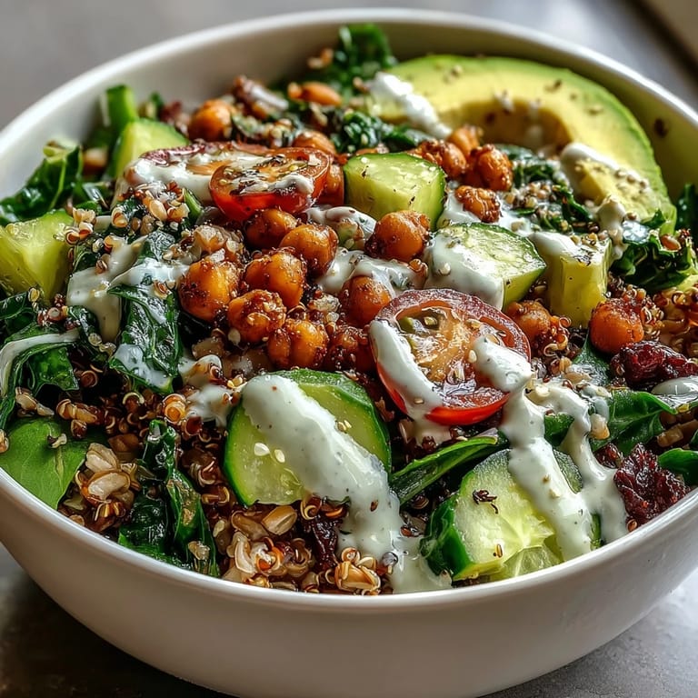 Flavorful Ancient Grains Bowl bursting with textures and wholesome ingredients.