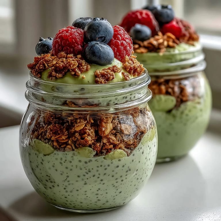 Gourmet avocado chia pudding parfait, showcasing luscious layers and a wholesome breakfast.