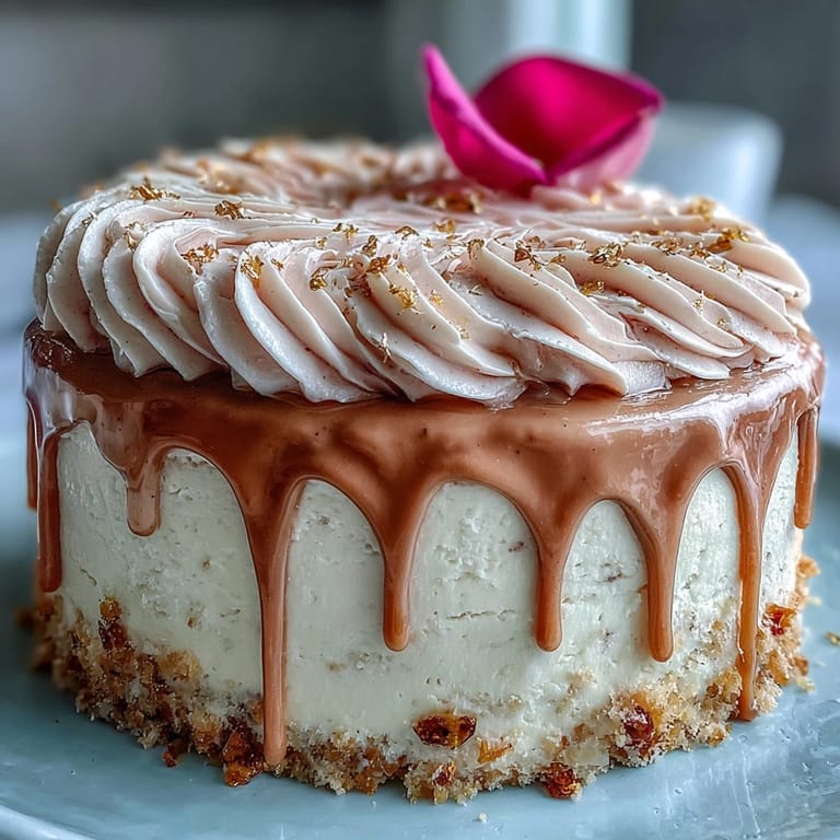 Decadent pink velvet cake with rosé wine, perfect for celebrations.